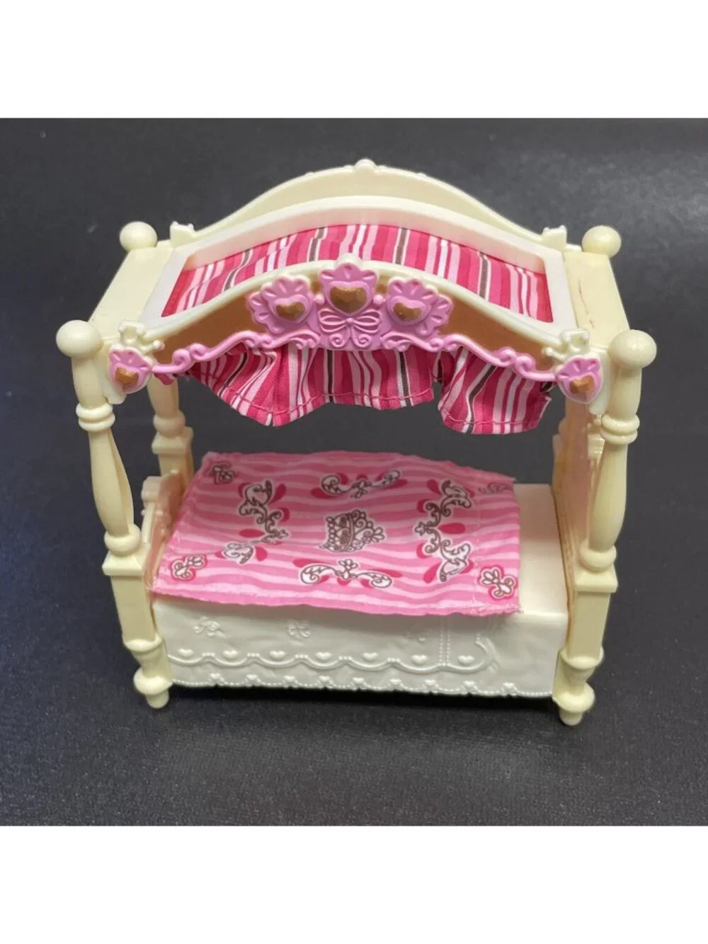 Canopy Bed Loving Family Furniture Girls Bedroom Fisher Price 2009 Pink